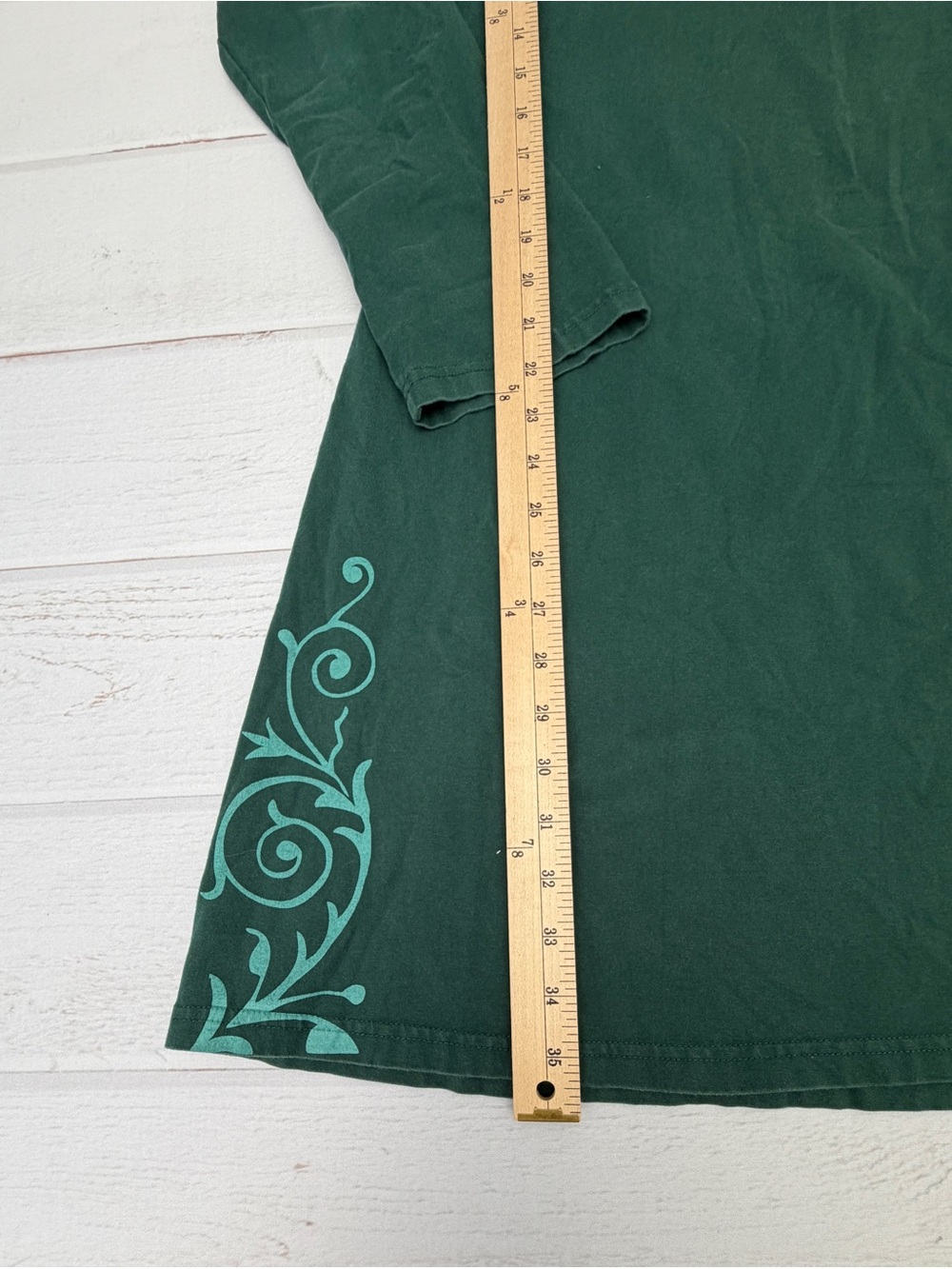 prAna Organic Cotton Green Boho Graphic Dress M - Picture 7 of 7